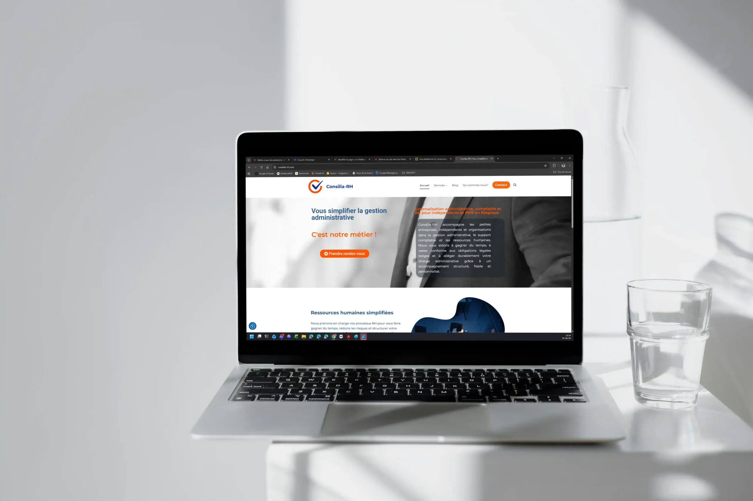 Création du site web Consilia-RH par Wazerty, agence digitale en Belgique